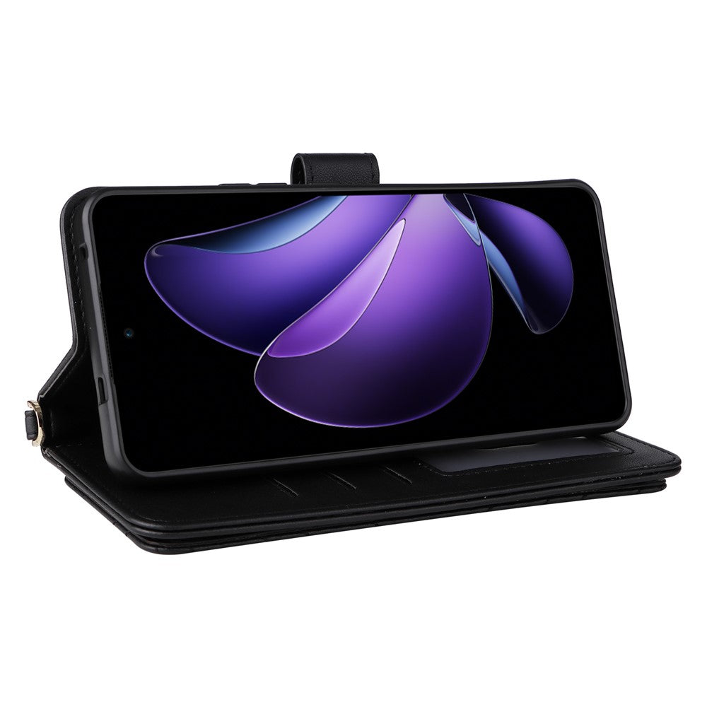 Oppo Reno13 F 5G (Reno 13 FS 5G) / 4G Plånboksfodral med axelrem / handledsrem Läderfodral med stativ