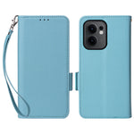 Oppo Reno13 F 5G (Reno 13 FS 5G) / 4G-skal med handledsrem, plånboksfodral i PU-läder med litchitextur