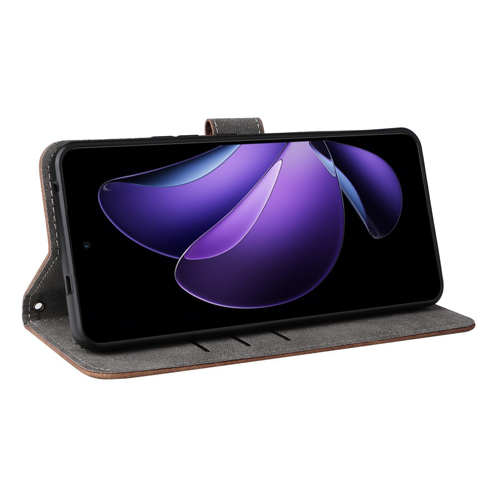Oppo Reno13 F 5G (Reno 13 FS 5G) / 4G Plånboksfodral RFID-blockerande PU-läderfodral Stativvy
