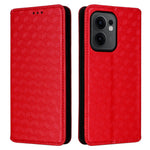 Oppo Reno13 F 5G (Reno 13 FS 5G) / 4G Plånboksfodral med rombpräglat läderfodral