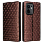 Oppo Reno13 F 5G (Reno 13 FS 5G) / 4G Plånboksfodral med rombpräglat läderfodral