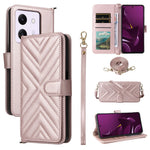 For Xiaomi Poco M7 Pro 5G Wallet Case with Shoulder / Wrist Strap Leather Phone Cover Stand
