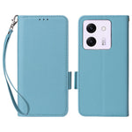 For Xiaomi Poco M7 Pro 5G Case with Wrist Strap Litchi Texture PU Leather Wallet Phone Cover