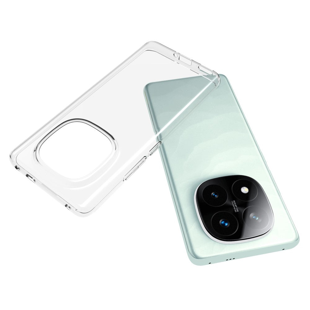 For Xiaomi Redmi Note 14 Pro+ 5G Clear Phone Case Watermark-Resistant TPU Back Cover
