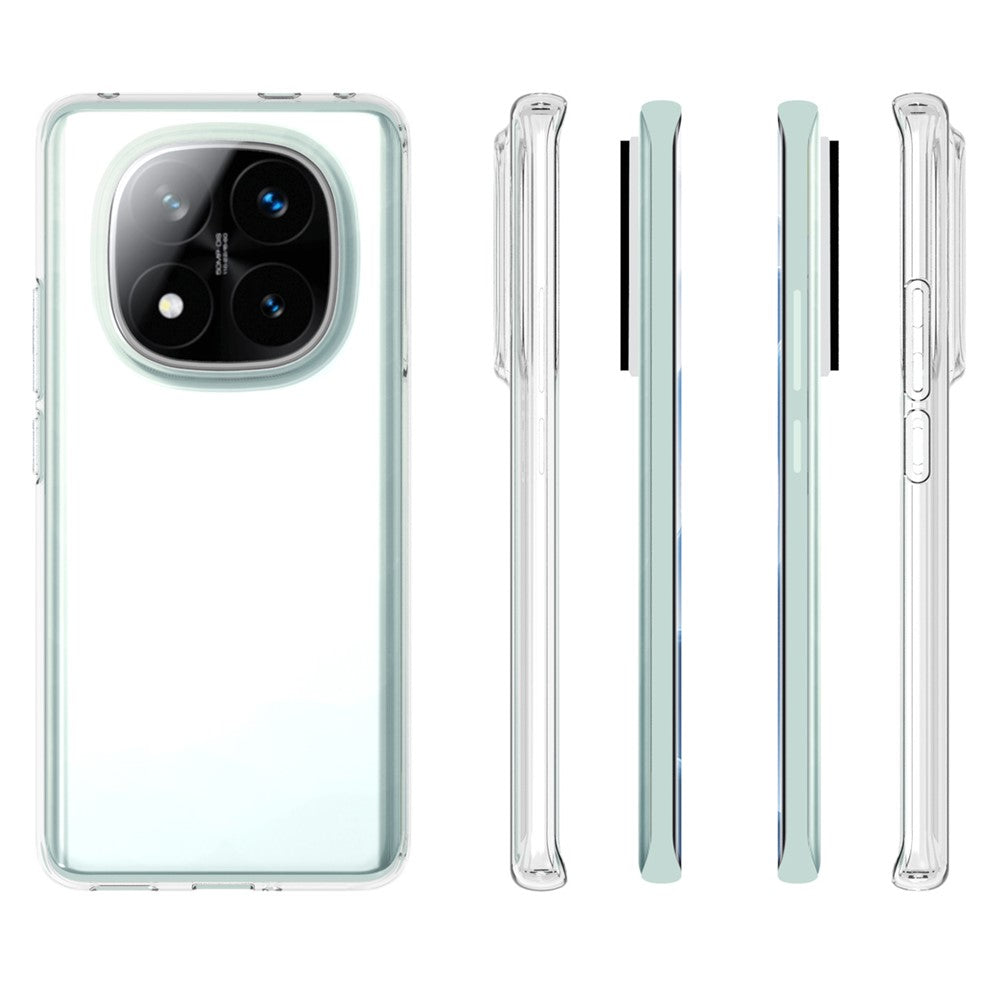 For Xiaomi Redmi Note 14 Pro+ 5G Clear Phone Case Watermark-Resistant TPU Back Cover