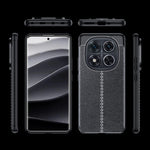 For Xiaomi Redmi Note 14 Pro+ 5G / Note 14 Pro 5G / Poco X7 5G Case Litchi Texture TPU Flexible Phone Cover, Black