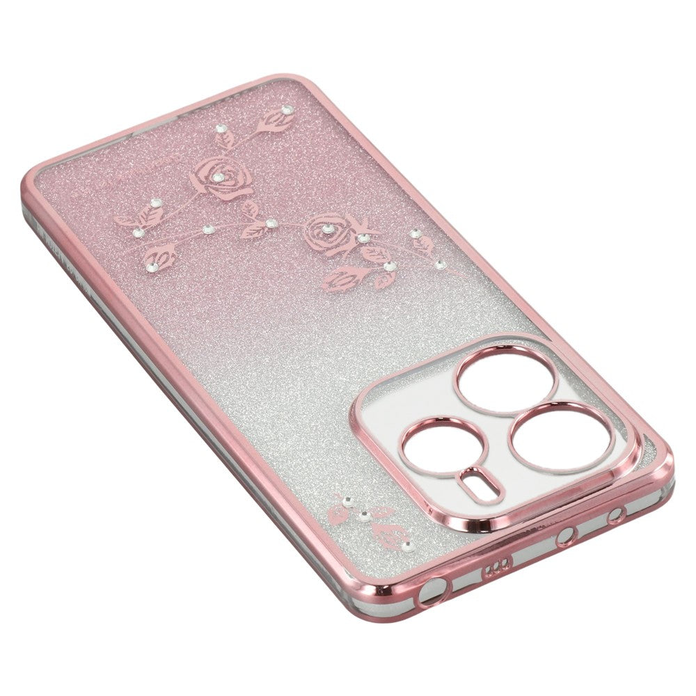 KADEM For Xiaomi Redmi Note 14 5G Case Flower TPU Flexible Gradient Phone Cover