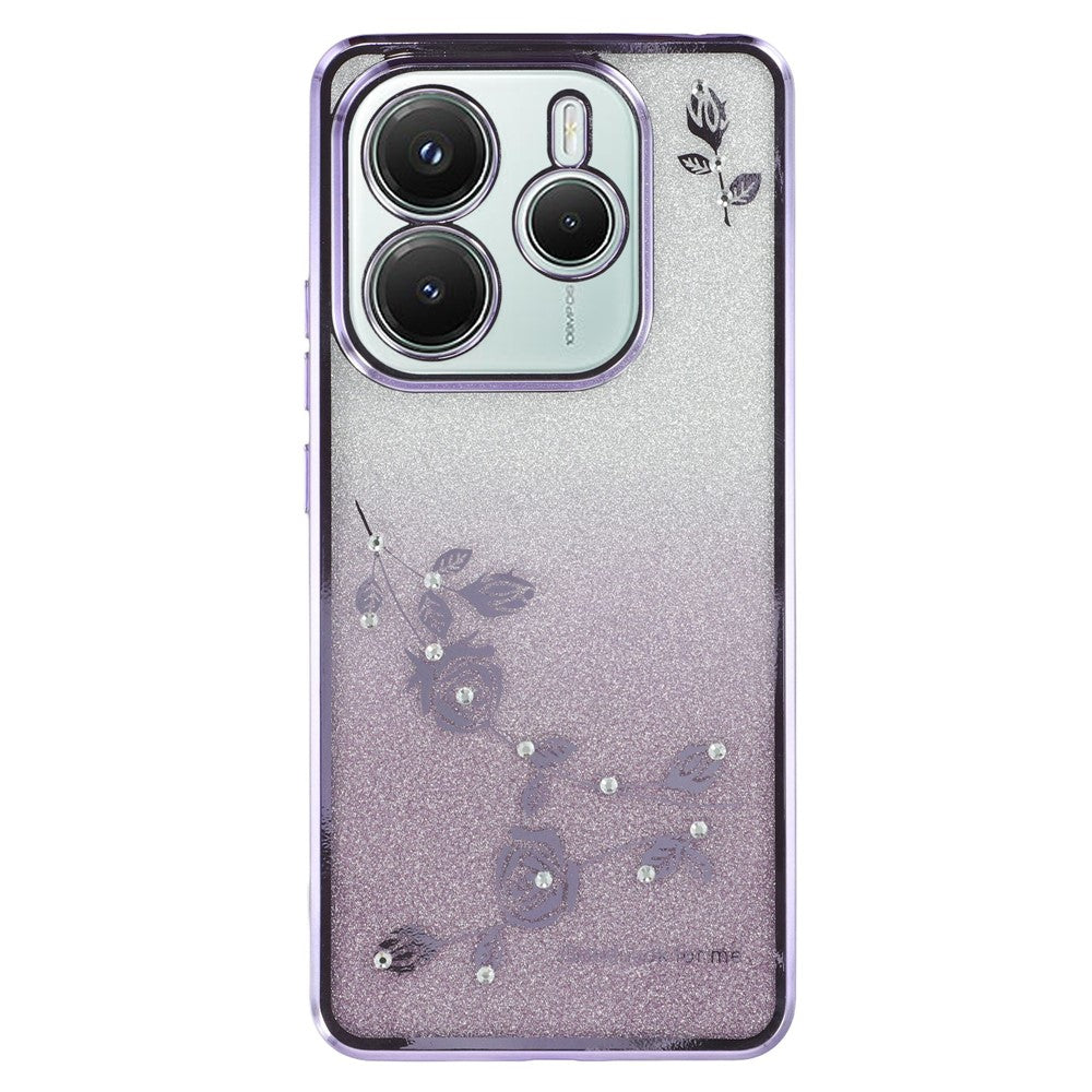 KADEM For Xiaomi Redmi Note 14 5G Case Flower TPU Flexible Gradient Phone Cover
