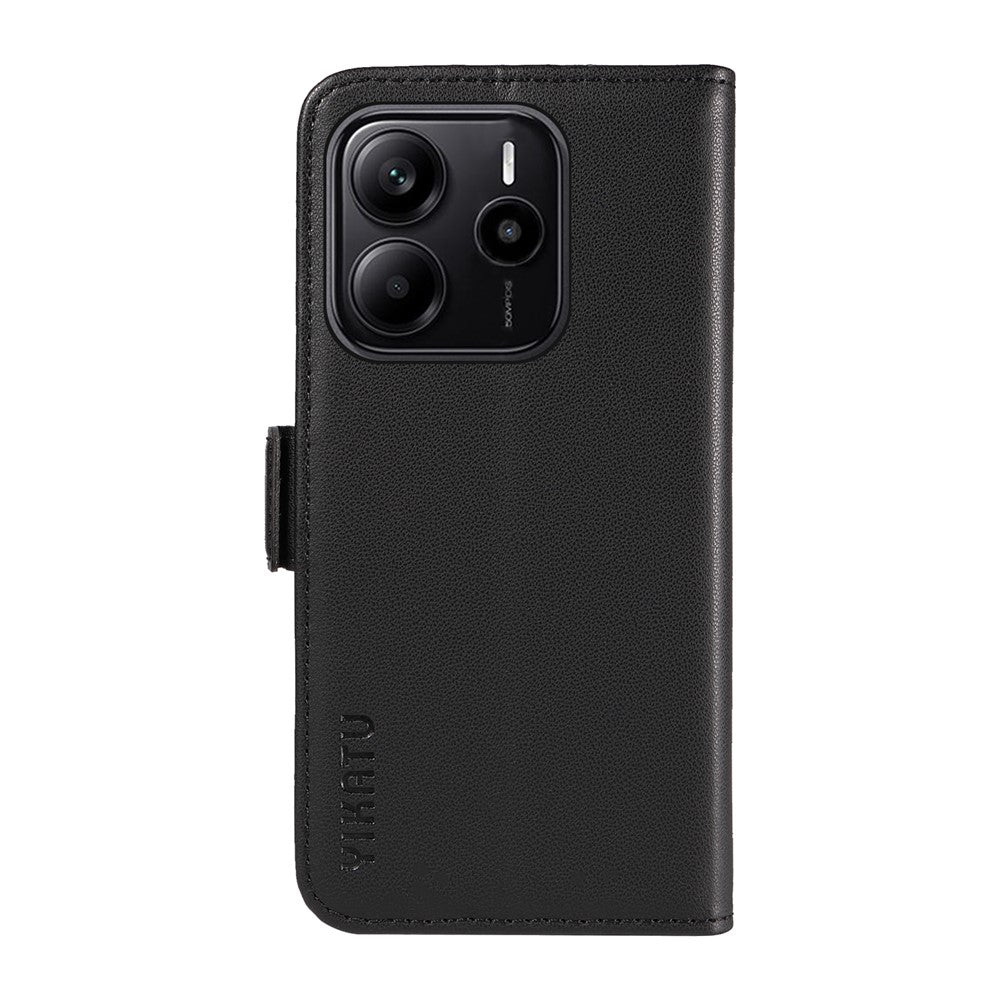 YIKATU För Xiaomi Redmi Note 14 4G (163.25mm) Plånboksfodral YK-003 Läderfodral