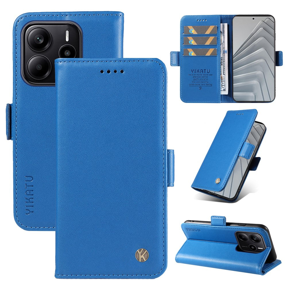 YIKATU För Xiaomi Redmi Note 14 4G (163.25mm) Plånboksfodral YK-003 Läderfodral