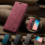 AUTSPACE For Samsung Galaxy S10 Plus Wallet Case  A01 Leather Stand Cover with RFID Blocking Card Holder