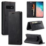 AUTSPACE For Samsung Galaxy S10 Plus Wallet Case  A01 Leather Stand Cover with RFID Blocking Card Holder