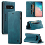 AUTSPACE For Samsung Galaxy S10 Plus Wallet Case  A01 Leather Stand Cover with RFID Blocking Card Holder