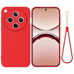 For Oppo Find X8 5G Liquid Silicone Case Phone Back Cover with Hand Strap