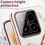 KADEM For Xiaomi 15 Case Dragonfly Kickstand TPU Flowers Glitter Phone Cover