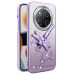 KADEM For Honor X60 Pro 5G / X9c 5G / Magic7 Lite 5G Case Dragonfly Kickstand TPU Flowers Glitter Phone Cover