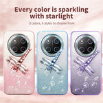 KADEM For Honor X60 Pro 5G / X9c 5G / Magic7 Lite 5G Case Dragonfly Kickstand TPU Flowers Glitter Phone Cover