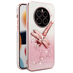 KADEM For Honor Magic7 5G Case Dragonfly Kickstand TPU Flowers Glitter Phone Cover