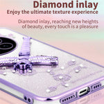 KADEM For Honor Magic7 5G Case Dragonfly Kickstand TPU Flowers Glitter Phone Cover
