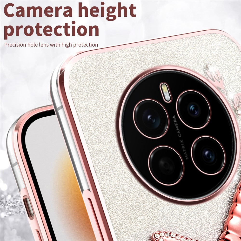 KADEM For Honor Magic7 5G Case Dragonfly Kickstand TPU Flowers Glitter Phone Cover