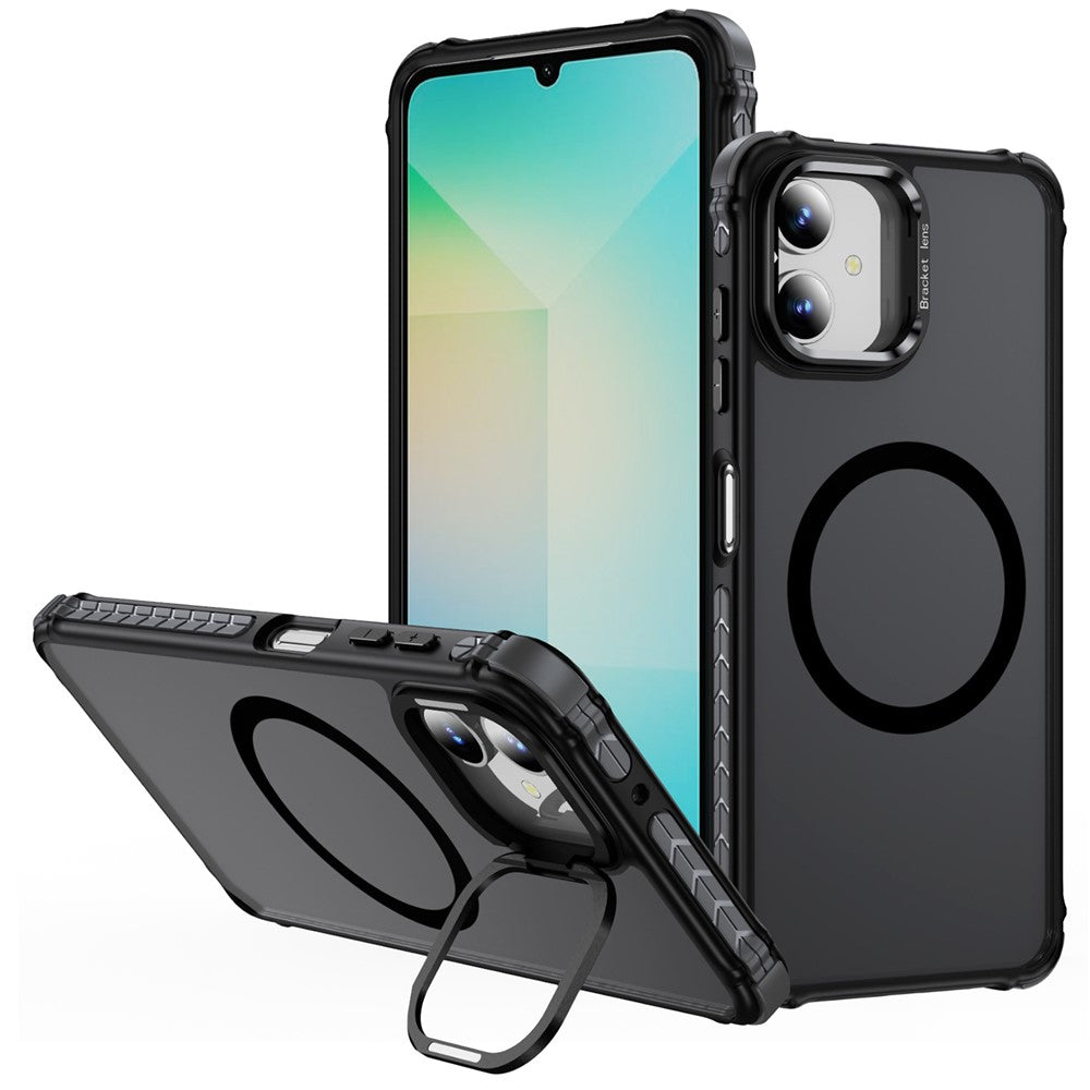 Samsung Galaxy A05 4G-skal med linsstativ Matt mobilbaksida Magnetiskt skal