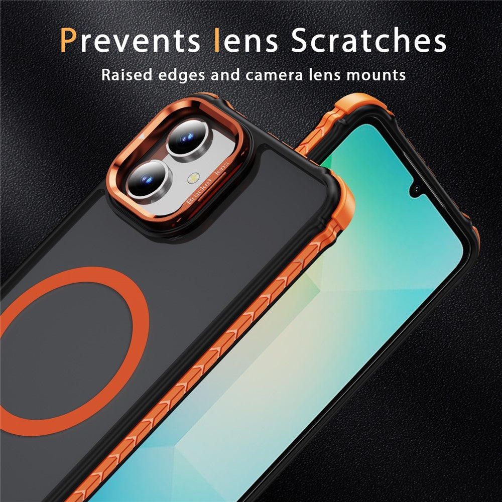 Samsung Galaxy A05 4G-skal med linsstativ Matt mobilbaksida Magnetiskt skal