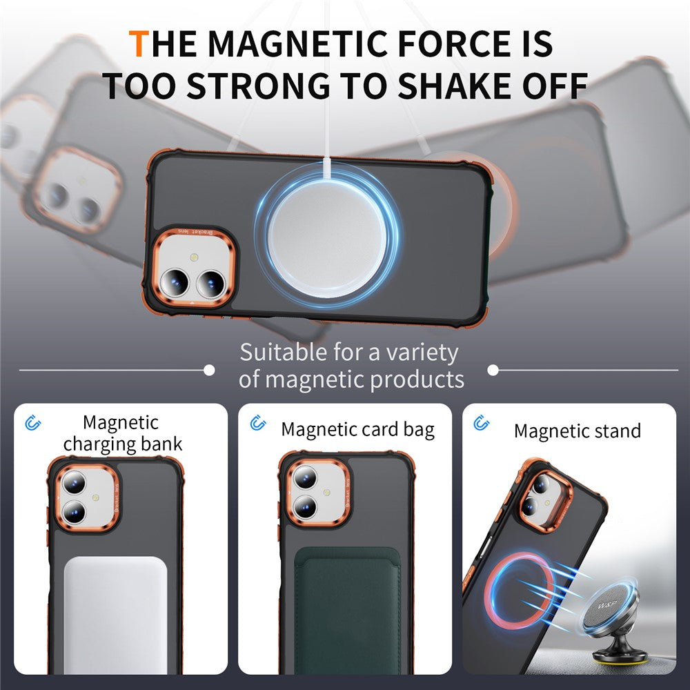 Samsung Galaxy A05 4G-skal med linsstativ Matt mobilbaksida Magnetiskt skal