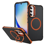 Til Samsung Galaxy A05s 4G magnetisk cover med linse-støtteben, mat telefonbagcover