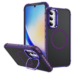 Til Samsung Galaxy A05s 4G magnetisk cover med linse-støtteben, mat telefonbagcover