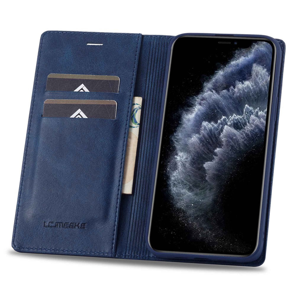 LC.IMEEKE Anti-drop Phone Cover For iPhone 11 Pro 5.8 inch, RFID Blocking Magnetic Auto Closing Phone Flip Leather Wallet Case Stand