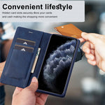 LC.IMEEKE Anti-drop Phone Cover For iPhone 11 Pro 5.8 inch, RFID Blocking Magnetic Auto Closing Phone Flip Leather Wallet Case Stand
