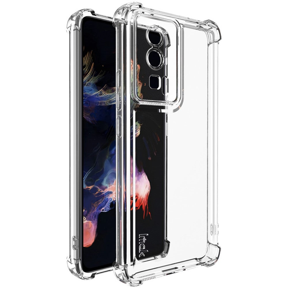IMAK UX-4-serien TPU-skal för Xiaomi Redmi K60 Pro 5G / K60 5G / Poco F5 Pro 5G rak ram genomskinligt mobilskal