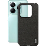IMAK Ruiyi Series for Xiaomi Poco M7 Pro 5G / Redmi Note 14 5G Case Fabric Texture Leather+PC Phone Back Cover
