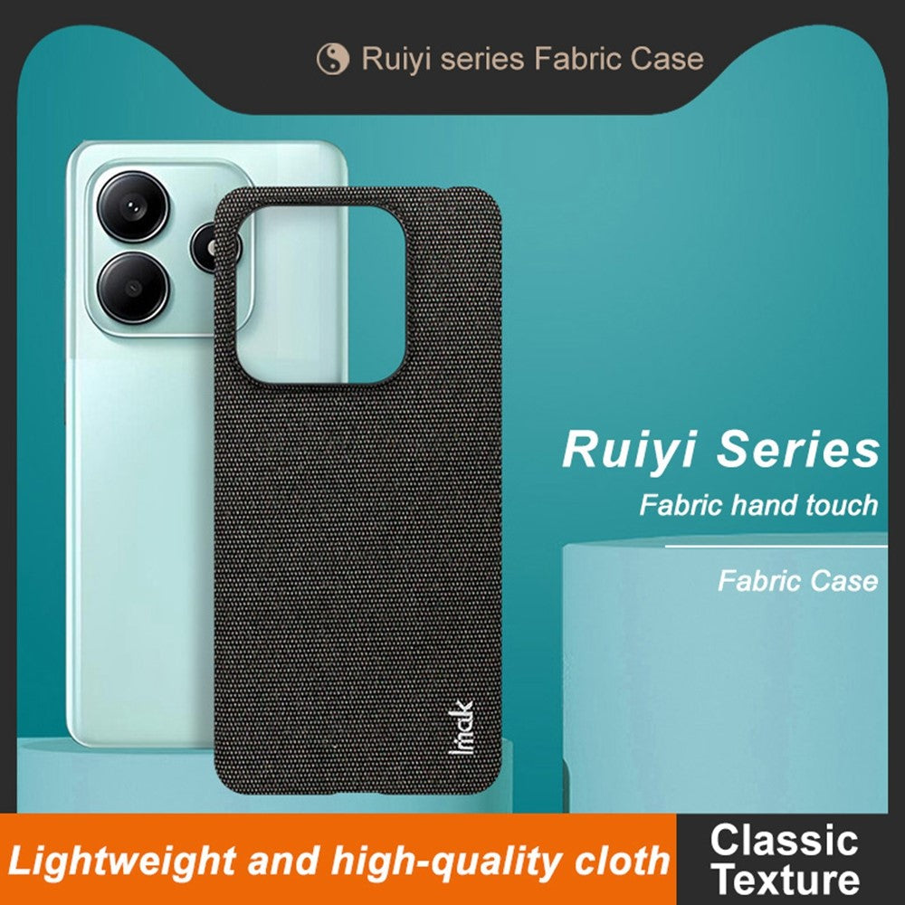 IMAK Ruiyi Series for Xiaomi Poco M7 Pro 5G / Redmi Note 14 5G Case Fabric Texture Leather+PC Phone Back Cover