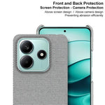 IMAK Ruiyi Series for Xiaomi Poco M7 Pro 5G / Redmi Note 14 5G Case Fabric Texture Leather+PC Phone Back Cover