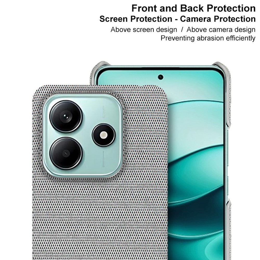 IMAK Ruiyi Series for Xiaomi Poco M7 Pro 5G / Redmi Note 14 5G Case Fabric Texture Leather+PC Phone Back Cover
