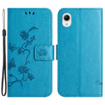 Telefoncover til Samsung Galaxy A23e / A23S, sommerfuglblomsterpræget PU-læder ridsefast telefoncover pung stander med rem