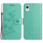 Telefoncover til Samsung Galaxy A23e / A23S, sommerfuglblomsterpræget PU-læder ridsefast telefoncover pung stander med rem