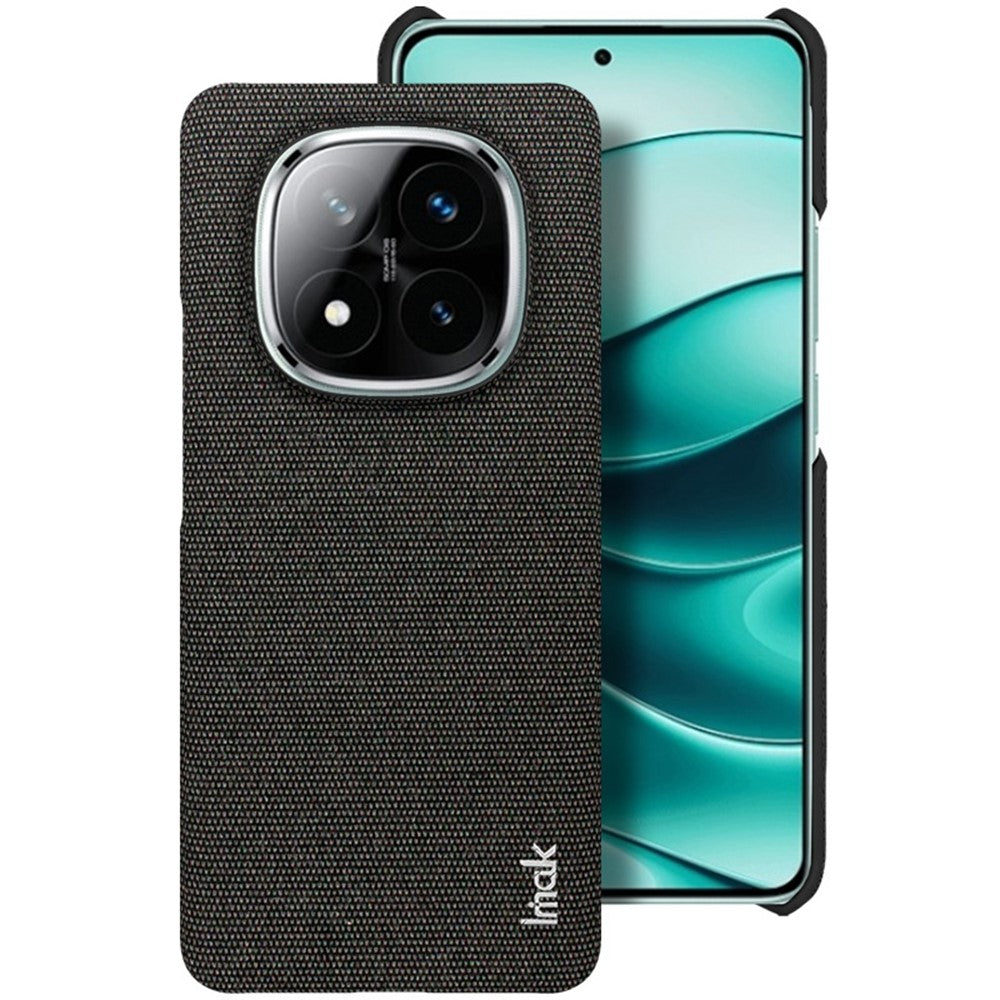 IMAK Ruiyi Series for Xiaomi Redmi Note 14 Pro+ 5G Case Fabric Texture Leather+PC Phone Back Cover