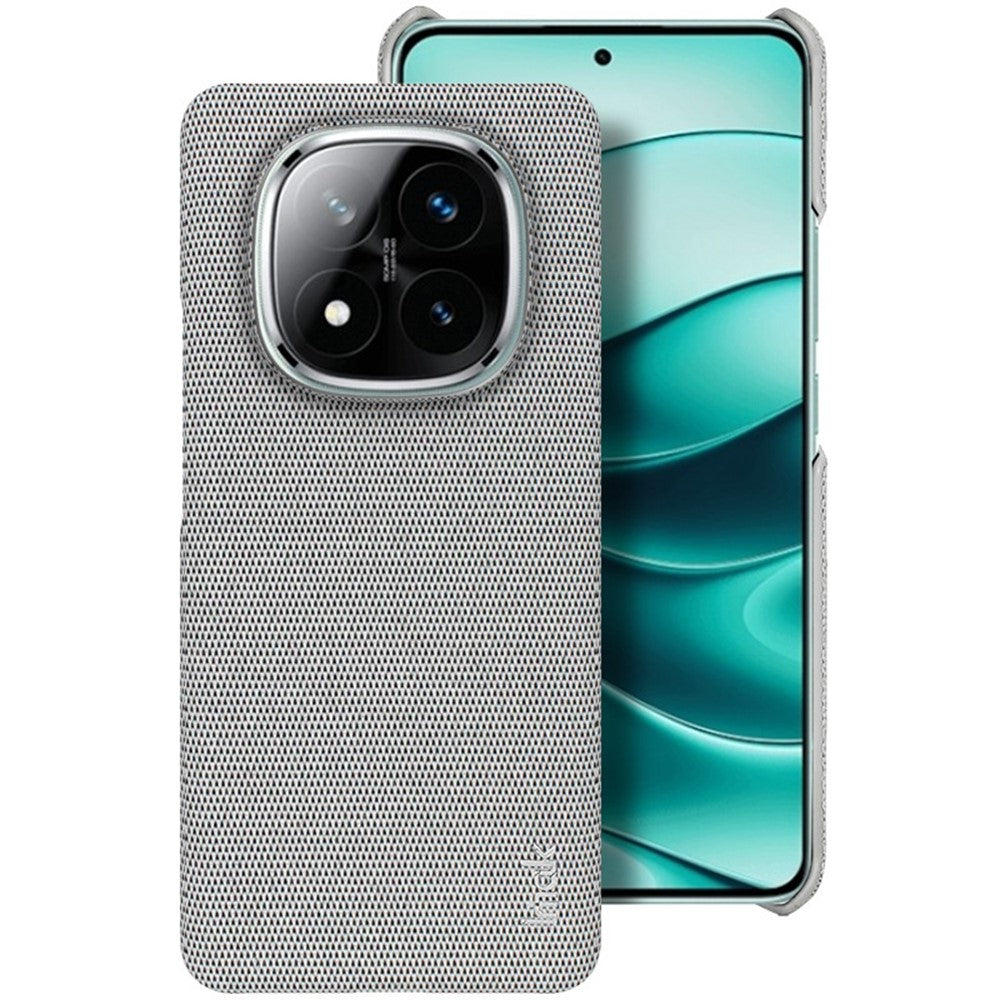 IMAK Ruiyi Series for Xiaomi Redmi Note 14 Pro+ 5G Case Fabric Texture Leather+PC Phone Back Cover