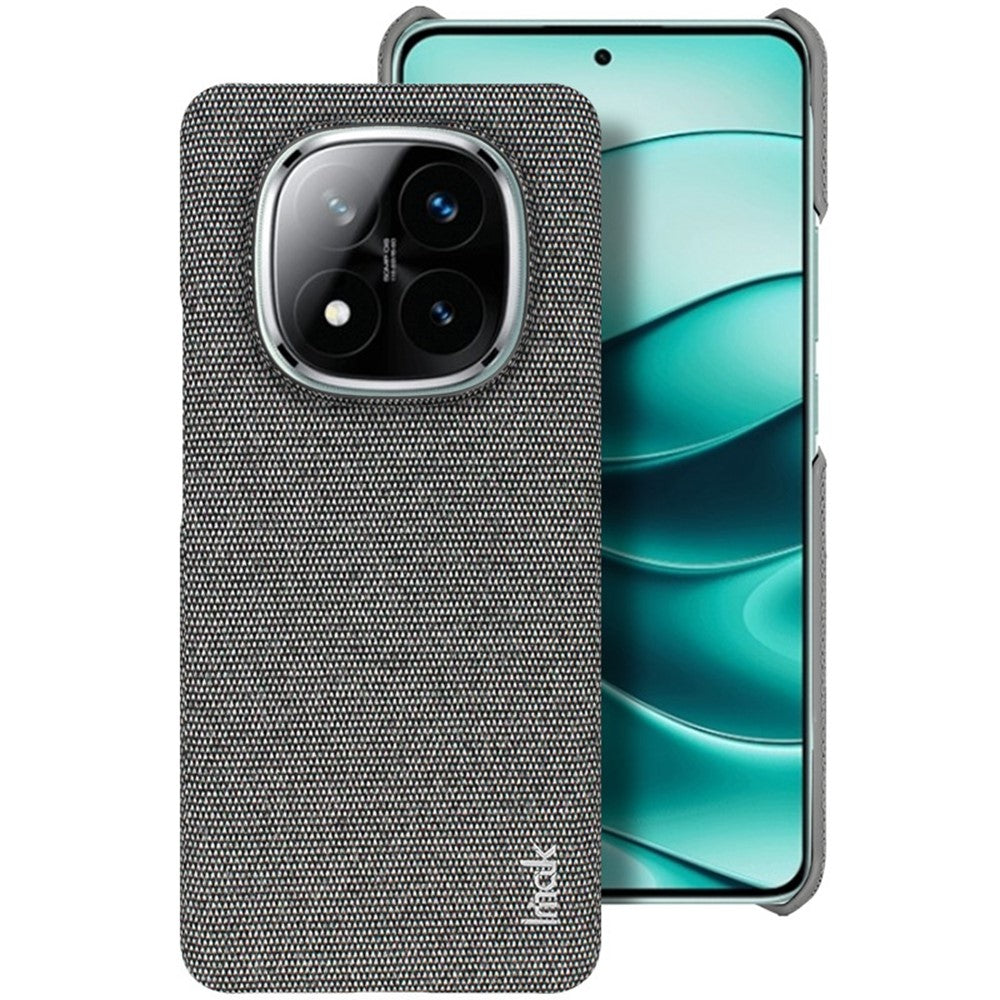 IMAK Ruiyi Series for Xiaomi Redmi Note 14 Pro+ 5G Case Fabric Texture Leather+PC Phone Back Cover