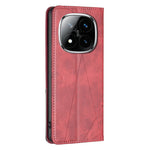 For Xiaomi Redmi Note 14 Pro 4G Case Card Slots Geometry Imprint Leather Phone Cover