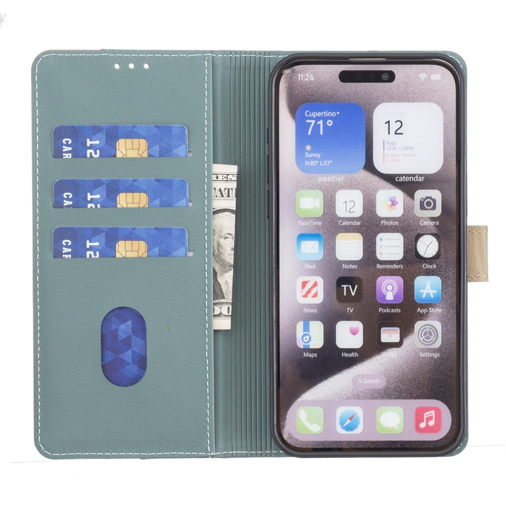BINFEN COLOR BF33 for Xiaomi Redmi Note 14 Pro 4G Leather Case Splicing Color RFID Blocking