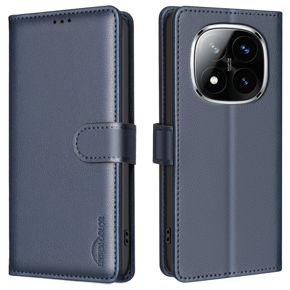 BINFEN COLOR BF32 For Xiaomi Redmi Note 14 Pro 4G Leather Case Wallet RFID Blocking Phone Cover