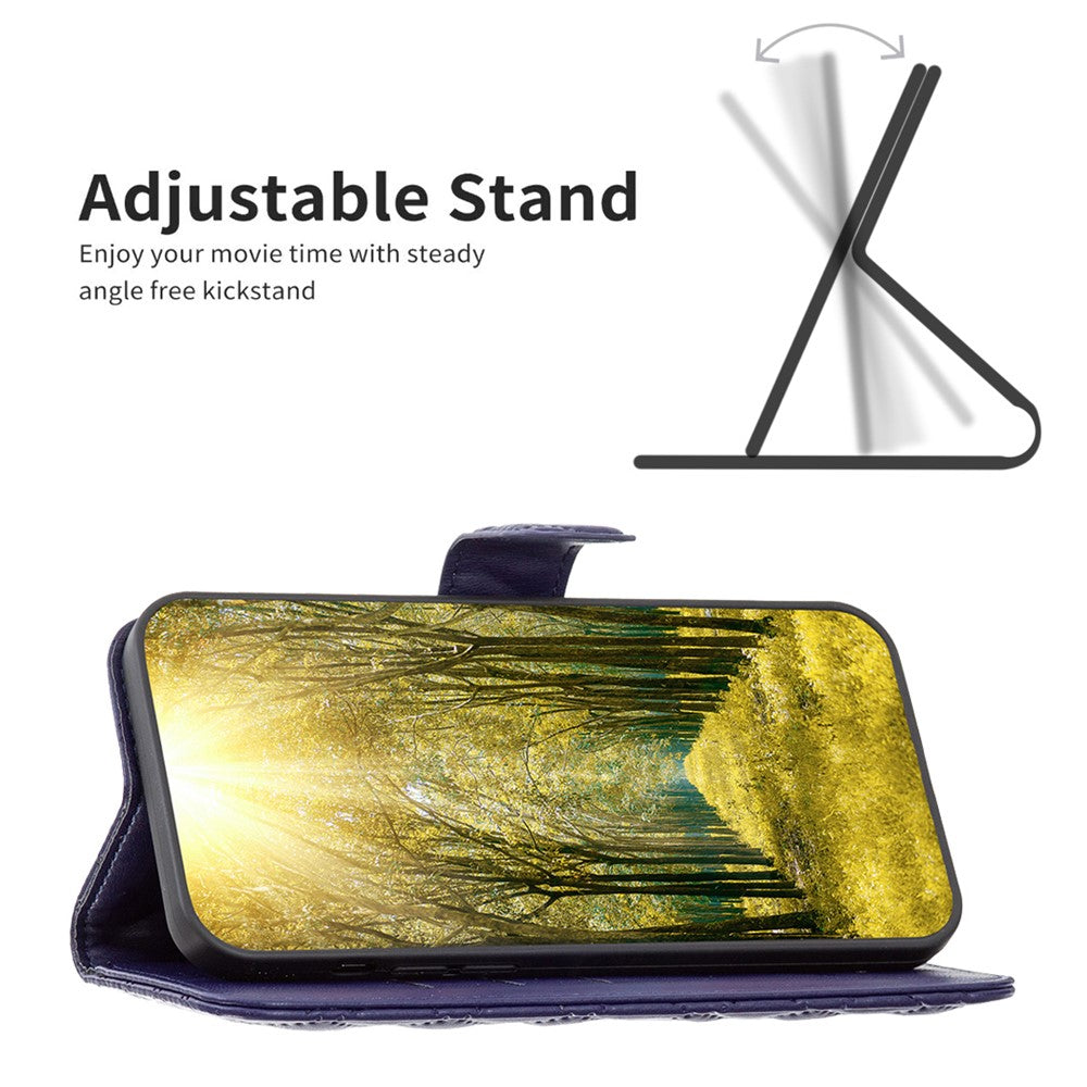 BINFEN COLOR BF Style-14 For Xiaomi Redmi Note 14 Pro 4G Case Rhombus Phone Leather Cover Stand