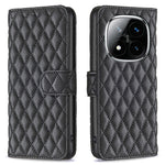 BINFEN COLOR BF Style-14 For Xiaomi Redmi Note 14 Pro 4G Case Rhombus Phone Leather Cover Stand