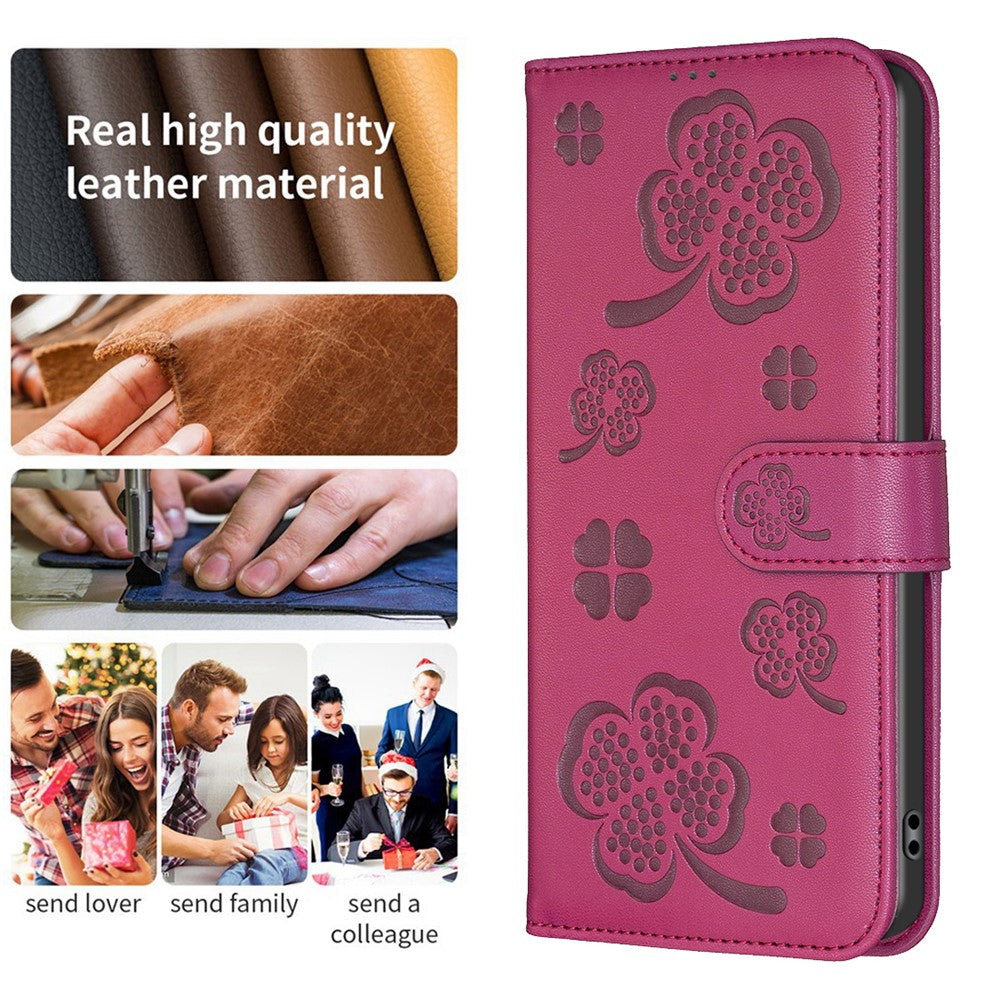 For Xiaomi Redmi Note 14 Pro 4G Case Clover Pattern Wallet Stand View Leather Phone Cover
