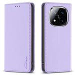BINFEN COLOR BF18 For Xiaomi Redmi Note 14 Pro 4G Leather Case Card Slots Phone Cover