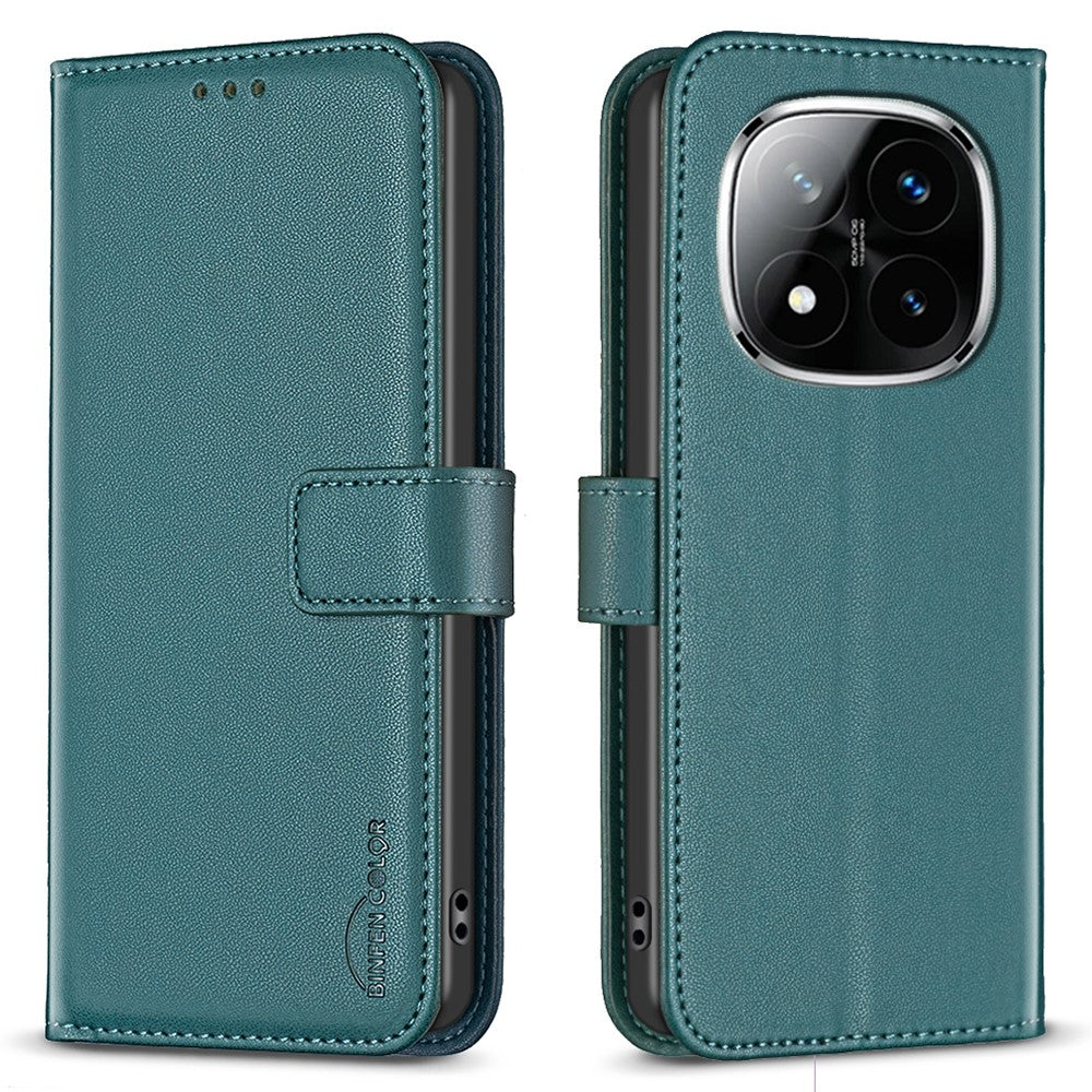 BINFEN COLOR BF17 For Xiaomi Redmi Note 14 Pro 4G Case Wallet Folio Flip Leather Cover