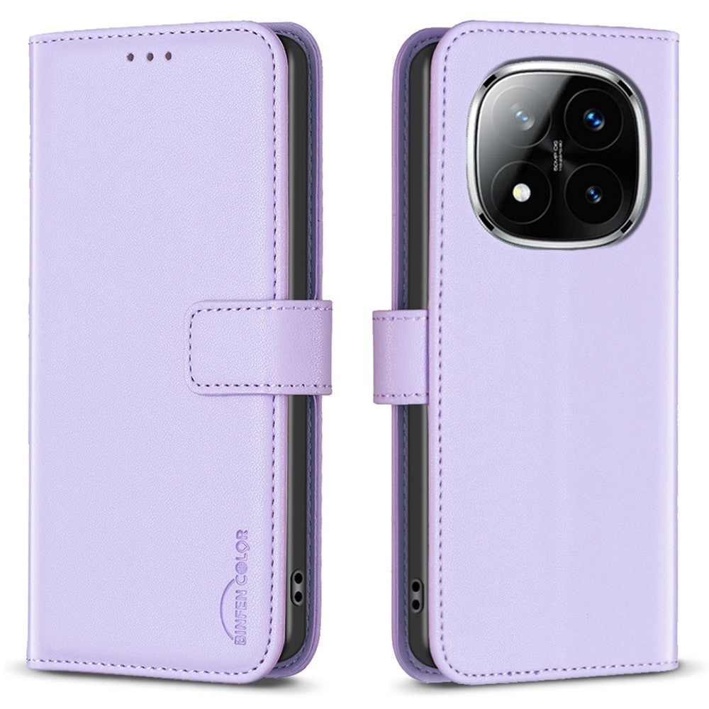 BINFEN COLOR BF17 For Xiaomi Redmi Note 14 Pro 4G Case Wallet Folio Flip Leather Cover